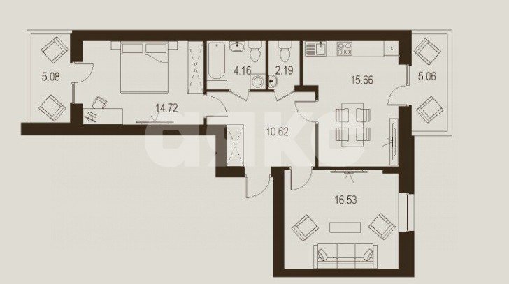 Фото №4: 2-комнатная квартира 75 м² - Луганск, Жовтневый, ул. Павла Сороки, 70А