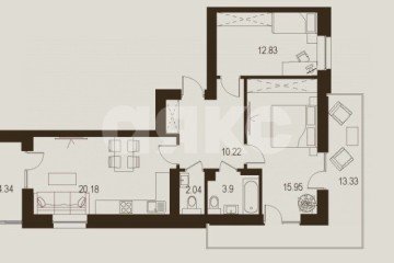 Фото №3: 2-комнатная квартира 73 м² - Луганск, р. Жовтневый, ул. Павла Сороки, 70А