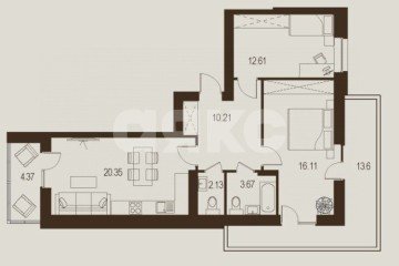 Фото №4: 2-комнатная квартира 83 м² - Луганск, р. Жовтневый, ул. Павла Сороки, 70А