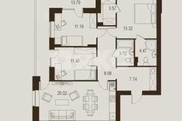 Фото №4: 3-комнатная квартира 102 м² - Луганск, р. Жовтневый, ул. Павла Сороки, 70А