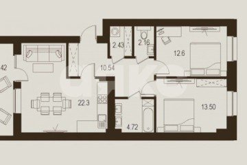 Фото №3: 2-комнатная квартира 82 м² - Луганск, р. Жовтневый, ул. Павла Сороки, 70А