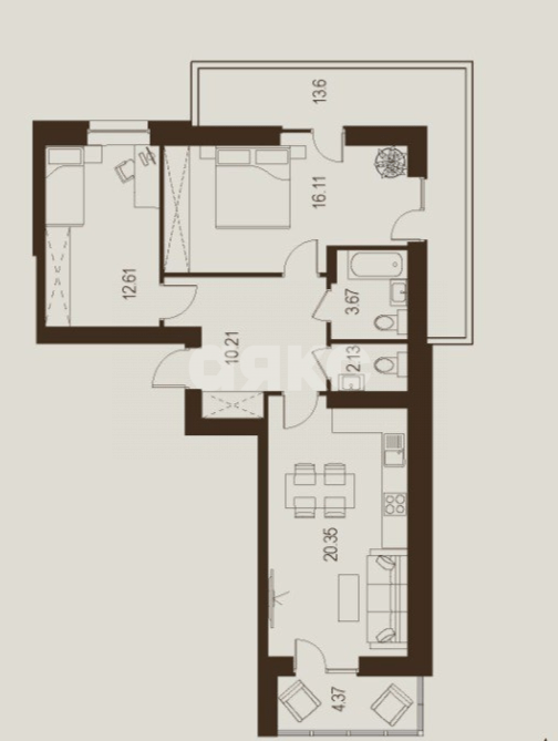 Фото №1: 2-комнатная квартира 83 м² - Луганск, Жовтневый, ул. Павла Сороки, 70А