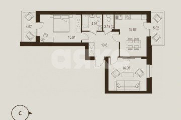 Фото №2: 2-комнатная квартира 73 м² - Луганск, р. Жовтневый, ул. Павла Сороки, 70А