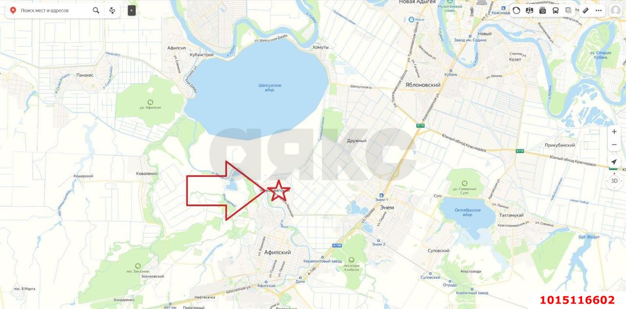 Фото №2: Земельный участок под ИЖС 10 сот. - Новобжегокай, ул. Ленина, 1/2