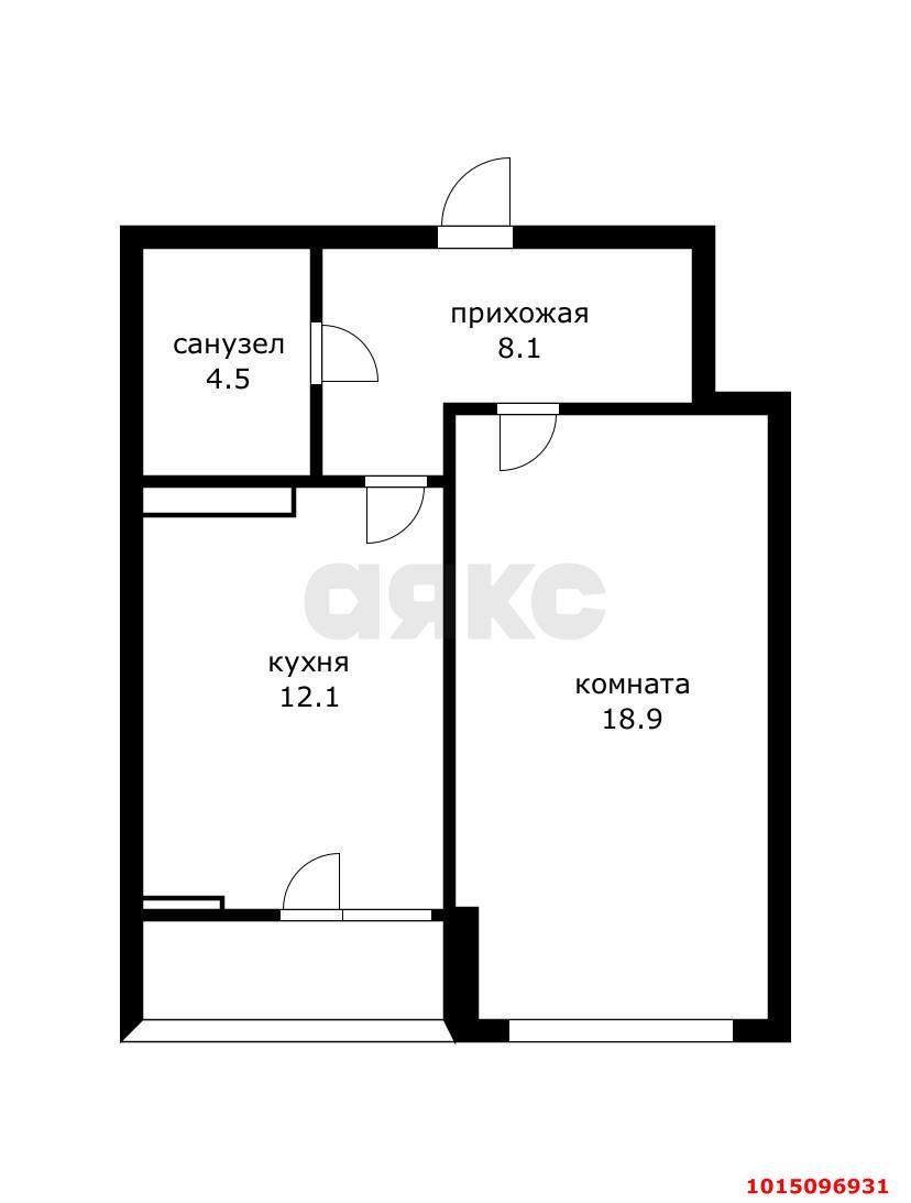 Фото №19: 1-комнатная квартира 50 м² - Краснодар, жилой комплекс Достоевский