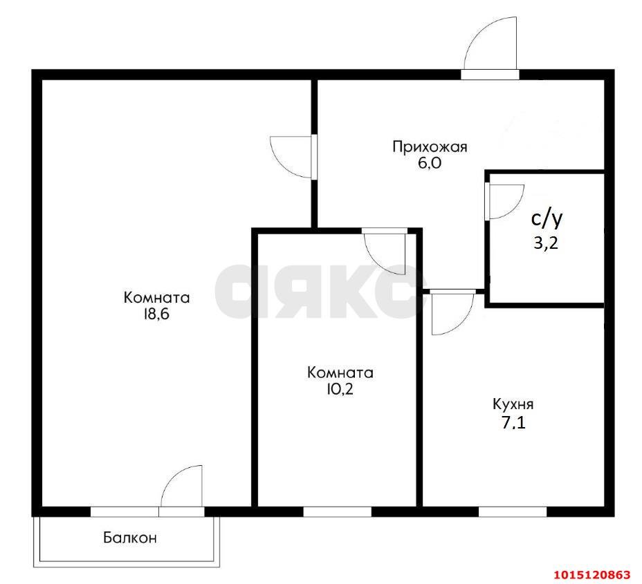 Фото №10: 2-комнатная квартира 48 м² - Краснодар, Завод Измерительных Приборов, ул. Московская, 80