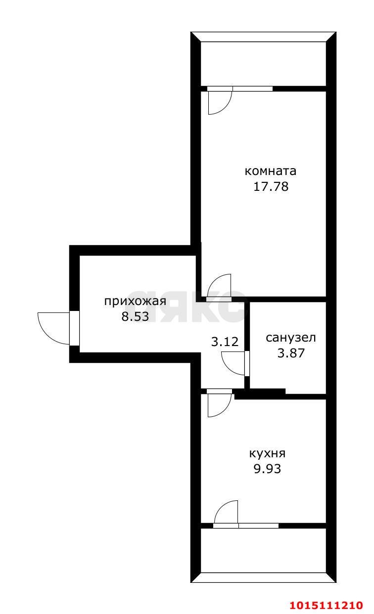 Фото №5: 1-комнатная квартира 50 м² - Краснодар, Гидростроителей, ул. имени Снесарева, 4