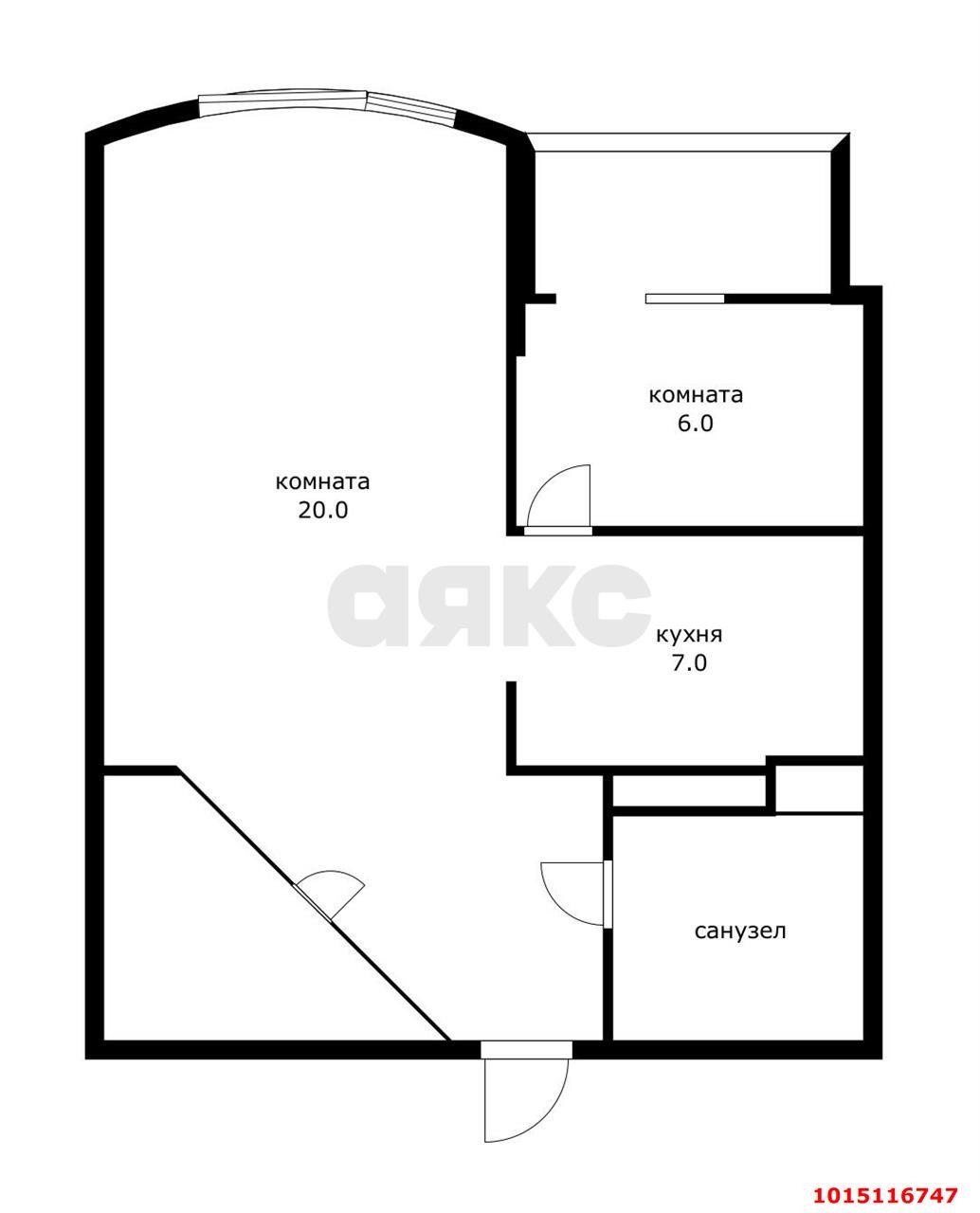 Фото №18: 1-комнатная квартира 50 м² - Краснодар, жилой комплекс Симфония, ул. Российская, 72/4