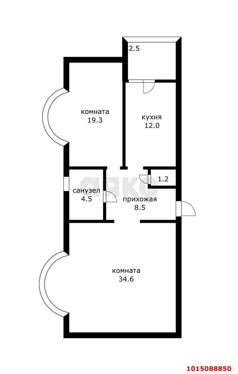 Фото №1: 2-комнатная квартира 80 м² - Краснодар, Солнечный, пер. Ивана Кияшко, 6