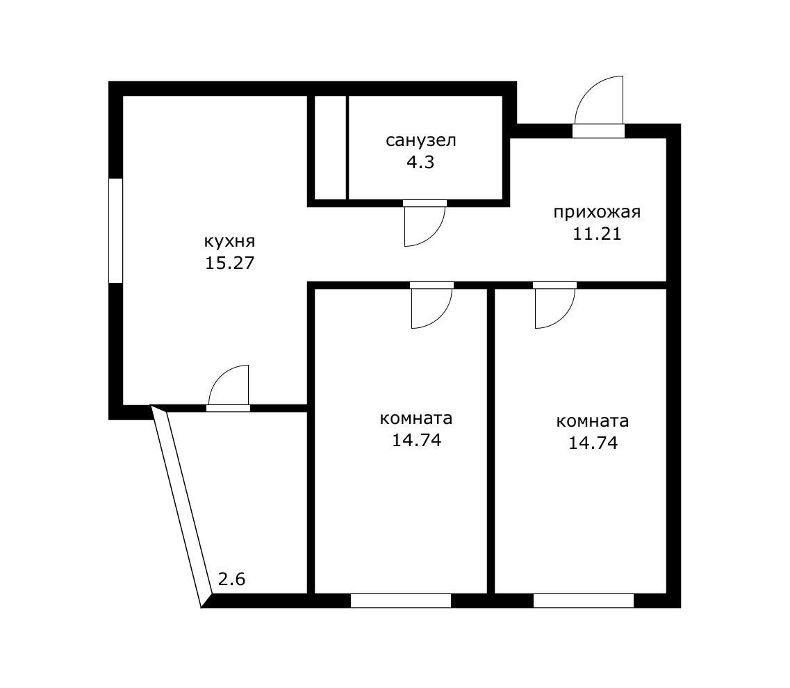 Фото №17: 2-комнатная квартира 66 м² - Краснодар, Карасунский внутригородской округ, жилой комплекс Гарантия, мкр. Камвольно-суконный Комбинат, ул. Дежнёва, 29/3