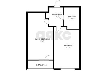 Фото №5: 1-комнатная квартира 34 м² - Российский, мкр. Прикубанский внутригородской округ, ул. Тепличная