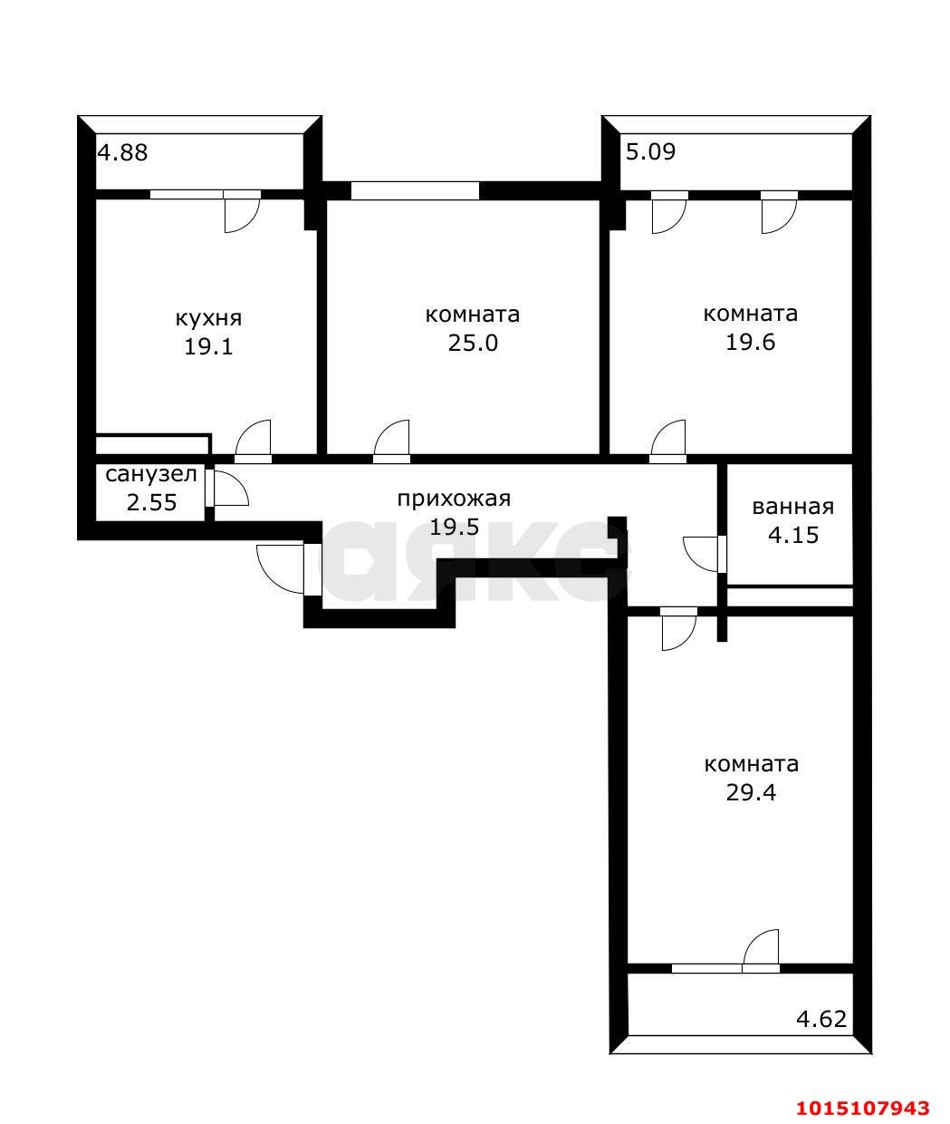 Фото №18: 3-комнатная квартира 120 м² - Краснодар, Центральный, ул. Будённого, 129