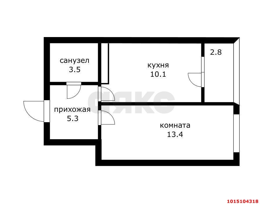 Фото №2: 1-комнатная квартира 35 м² - Краснодар, жилой комплекс Самолёт-3, ул. Ивана Беличенко, 85
