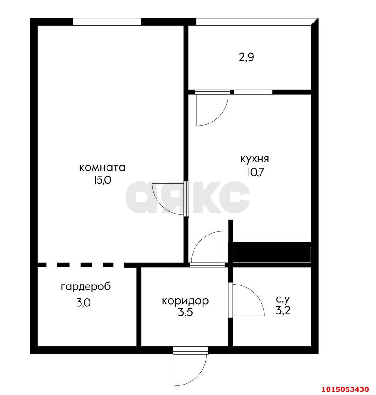 Фото №13: 1-комнатная квартира 36 м² - Краснодар, Славянский, ул. Заполярная, 39к2