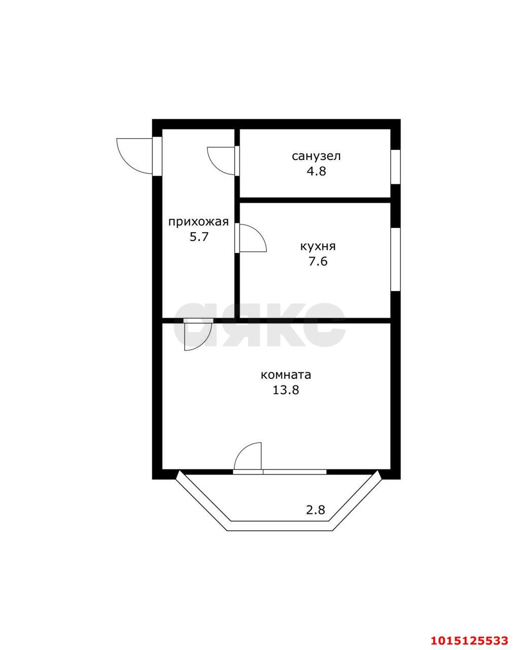 Фото №11: 1-комнатная квартира 31 м² - Краснодар, Центральный, ул. Длинная, 34