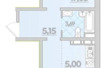 Фото №1: 1-комнатная квартира 44 м² - Берёзовый, мкр. жилой комплекс Молодёжный-2, ул. имени Профессора Малигонова, 42/3