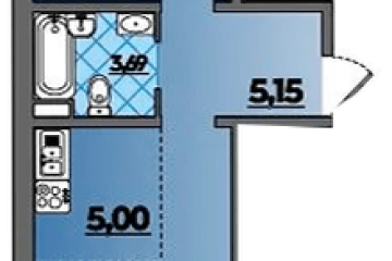 Фото №1: 1-комнатная квартира 44 м² - Берёзовый, мкр. жилой комплекс Молодёжный-2, ул. имени Профессора Малигонова, 42/3