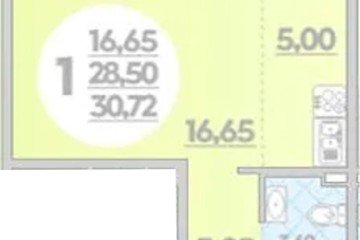 Фото №1: Студия 30 м² - Берёзовый, мкр. жилой комплекс Молодёжный-2, ул. имени Профессора Малигонова, 42/3