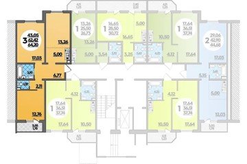 Фото №4: 2-комнатная квартира 64 м² - Берёзовый, мкр. жилой комплекс Молодёжный-2, ул. имени Профессора Малигонова, 42/3