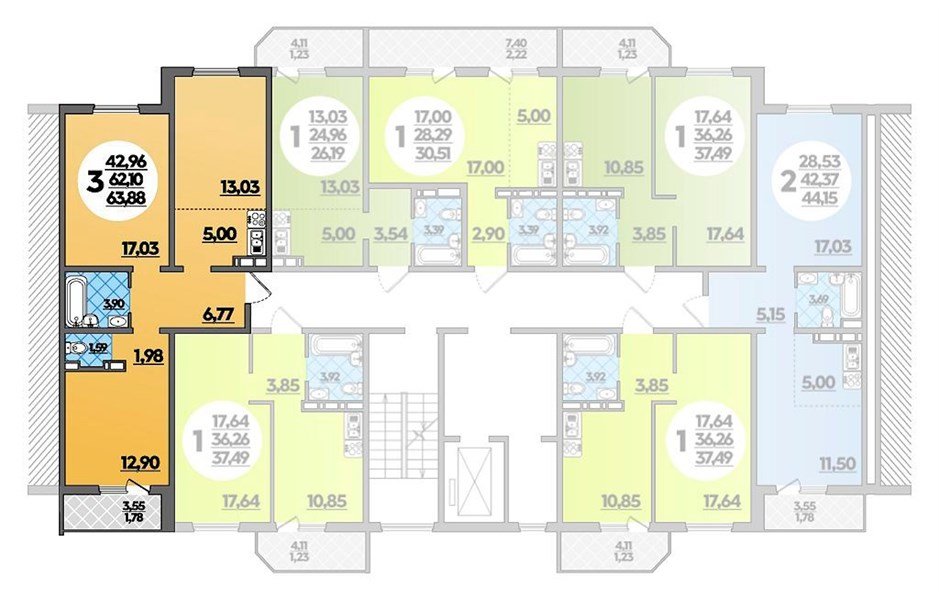 Фото №4: Студия 30 м² - Берёзовый, Прикубанский внутригородской округ, мкр. жилой комплекс Молодёжный-2, ул. имени Профессора Малигонова, 42/3