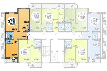 Фото №4: 2-комнатная квартира 63 м² - Берёзовый, мкр. жилой комплекс Молодёжный-2, ул. имени Профессора Малигонова, 42/3