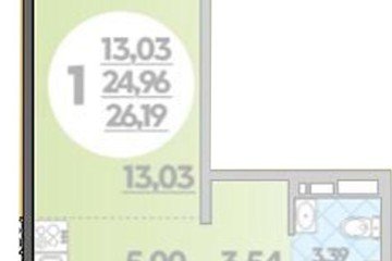 Фото №1: Студия 26 м² - Берёзовый, мкр. жилой комплекс Молодёжный-2, ул. имени Профессора Малигонова, 42/3