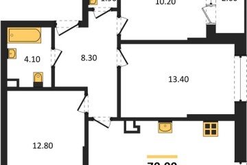 Фото №1: 3-комнатная квартира 70 м² - Краснодар, мкр. Прикубанский внутригородской округ, ул. Марины Цветаевой, 34