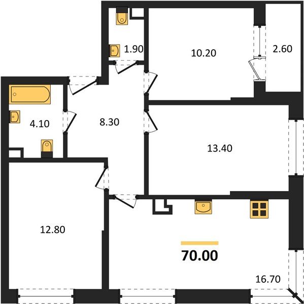 Фото №1: 3-комнатная квартира 70 м² - Краснодар, Догма Парк, мкр. Прикубанский внутригородской округ, ул. Марины Цветаевой, 34