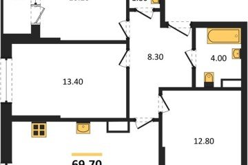 Фото №1: 3-комнатная квартира 69 м² - Краснодар, мкр. Прикубанский внутригородской округ, ул. Марины Цветаевой, 34