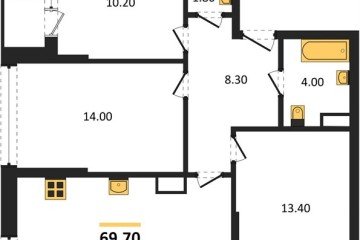 Фото №1: 3-комнатная квартира 69 м² - Краснодар, мкр. Прикубанский внутригородской округ, ул. Марины Цветаевой, 34