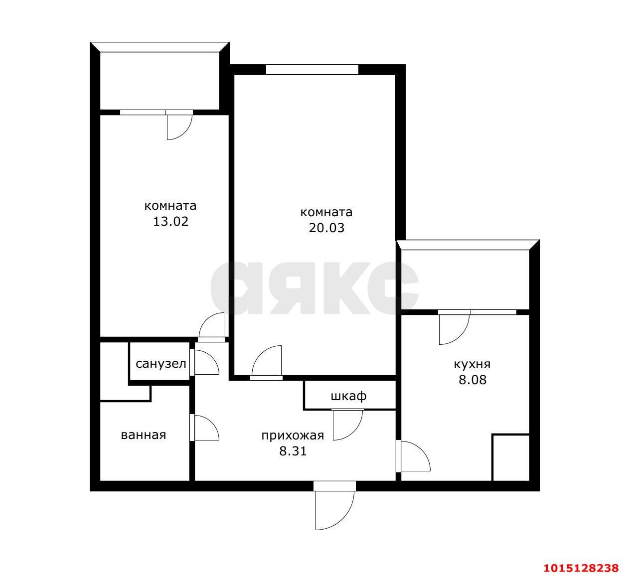 Фото №14: 2-комнатная квартира 54 м² - Краснодар, имени Маршала Жукова, ул. Кореновская, 45
