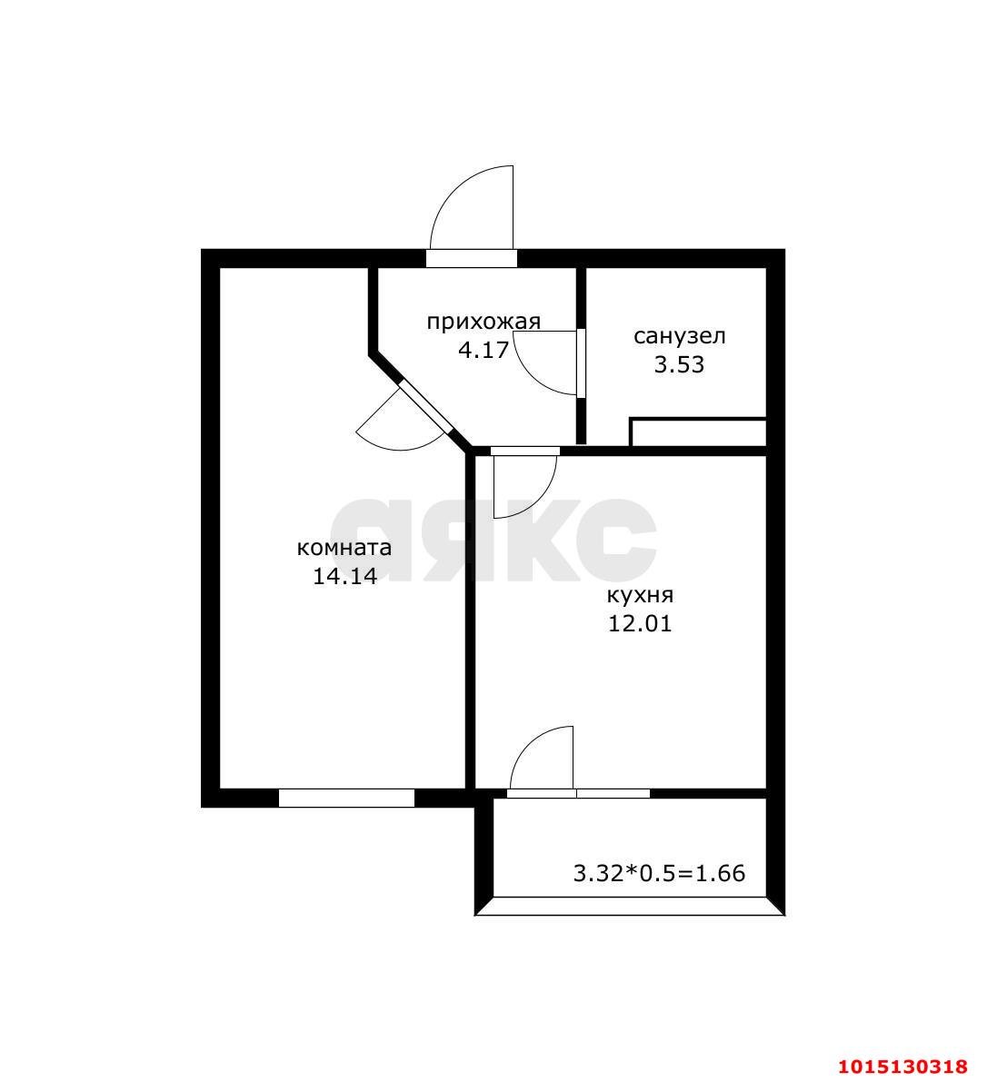 Фото №16: 1-комнатная квартира 37 м² - Краснодар, жилой комплекс Облака, ул. имени Генерала Корнилова, 9к2
