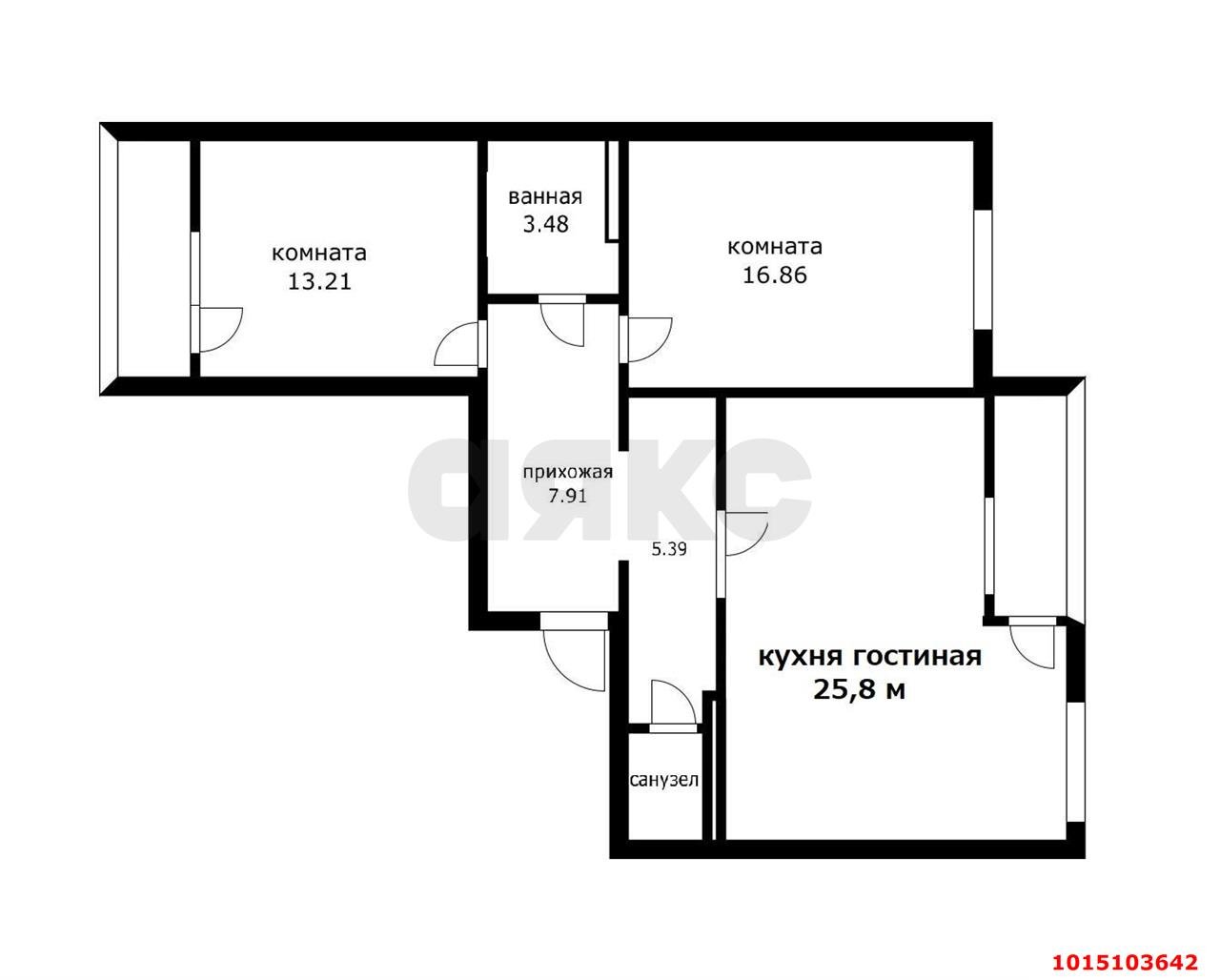 Фото №19: 3-комнатная квартира 77 м² - Краснодар, жилой комплекс Квартал № 6, ул. имени 75-летия Победы, 26/1
