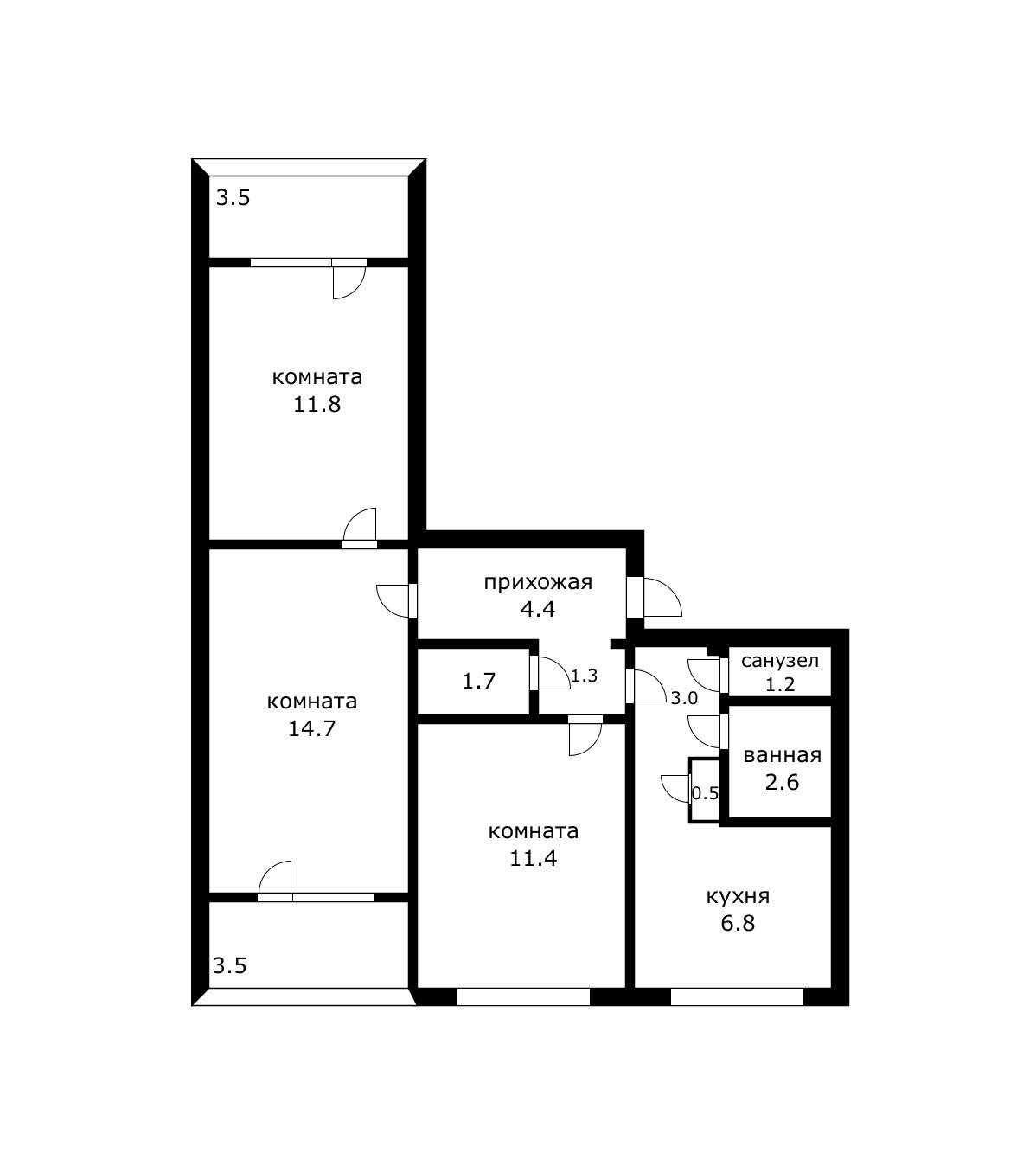 Фото №16: 3-комнатная квартира 63 м² - Краснодар, Прикубанский внутригородской округ, мкр. Фестивальный, ул. Ковалёва, 6