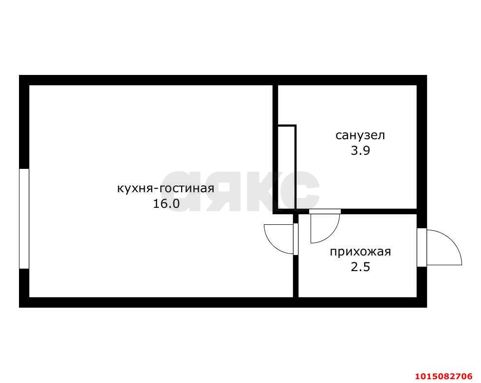 Фото №5: Студия 22 м² - Краснодар, жилой комплекс Самолёт-6, ул. Ивана Беличенко, 92