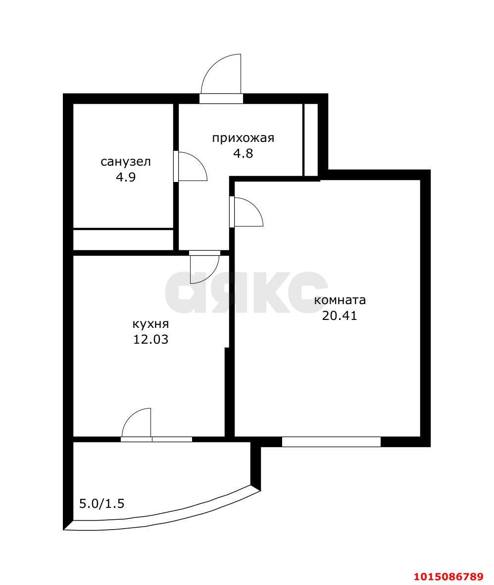 Фото №18: 1-комнатная квартира 46 м² - Краснодар, Фестивальный, пр-д Дальний, 11к2