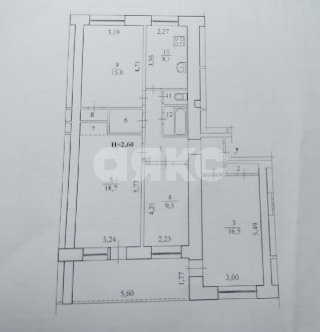 Фото №22: 4-комнатная квартира <span class="whitespace-nowrap">83 м²</span>, <span class="whitespace-nowrap">1/9 эт.</span> - Волгоград, р. Краснооктябрьский, ул. Маршала Ерёменко, 108