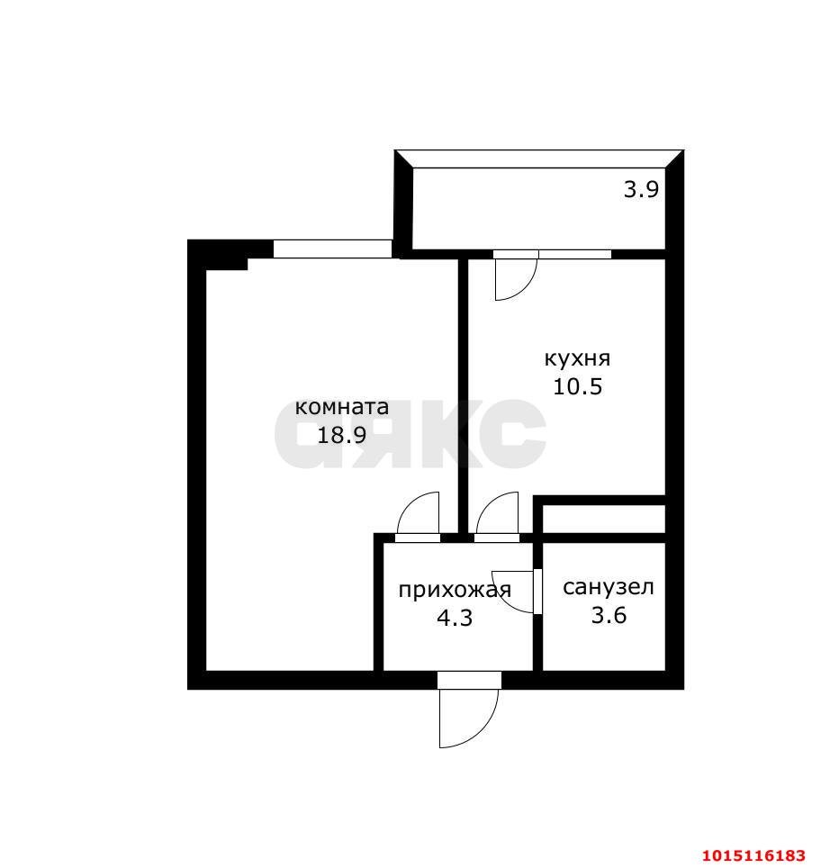 Фото №9: 1-комнатная квартира 41 м² - Краснодар, Комсомольский, ул. Уральская, 166/2