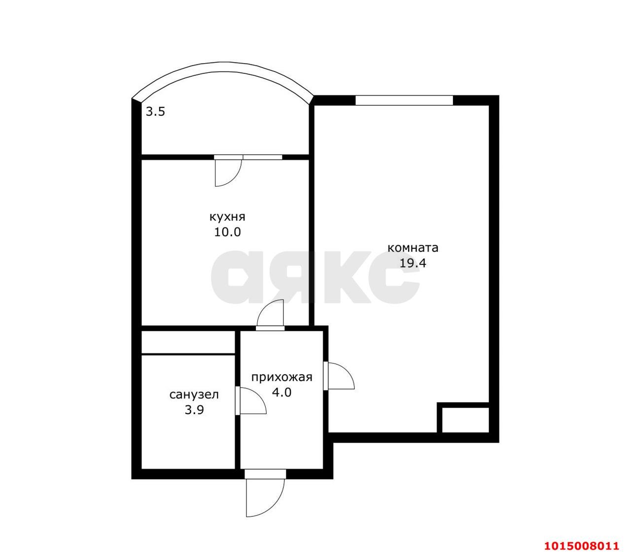Фото №12: 1-комнатная квартира 39 м² - Краснодар, жилой комплекс Фреш, ул. имени Валерия Гассия, 4/7к2