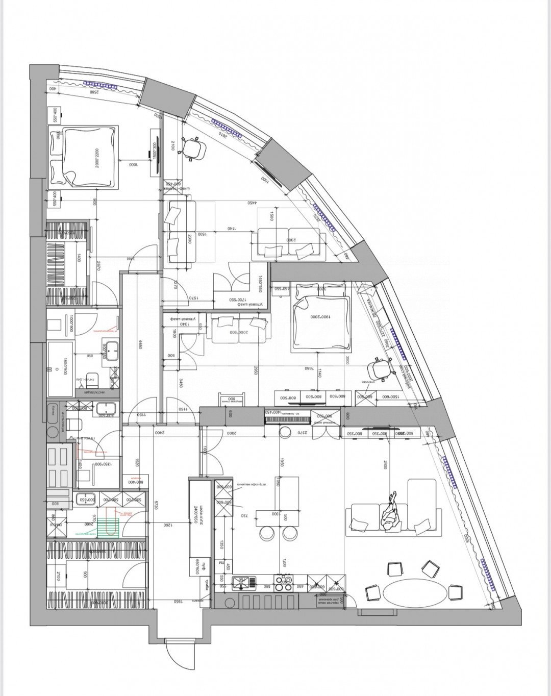 Фото №23: 4-комнатная квартира 167 м² - Москва, ЖК Триколор, пр-кт Мира, 188Бк1