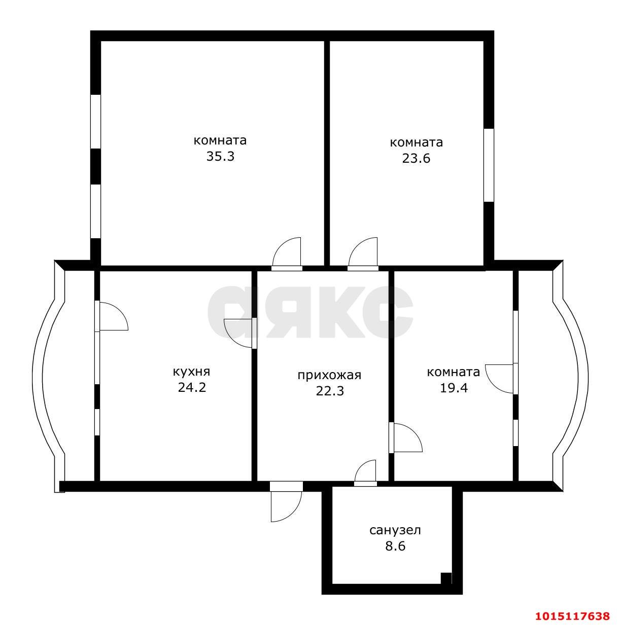 Фото №7: 3-комнатная квартира 152 м² - Краснодар, Западный внутригородской округ, ул. имени Дзержинского, 12/1