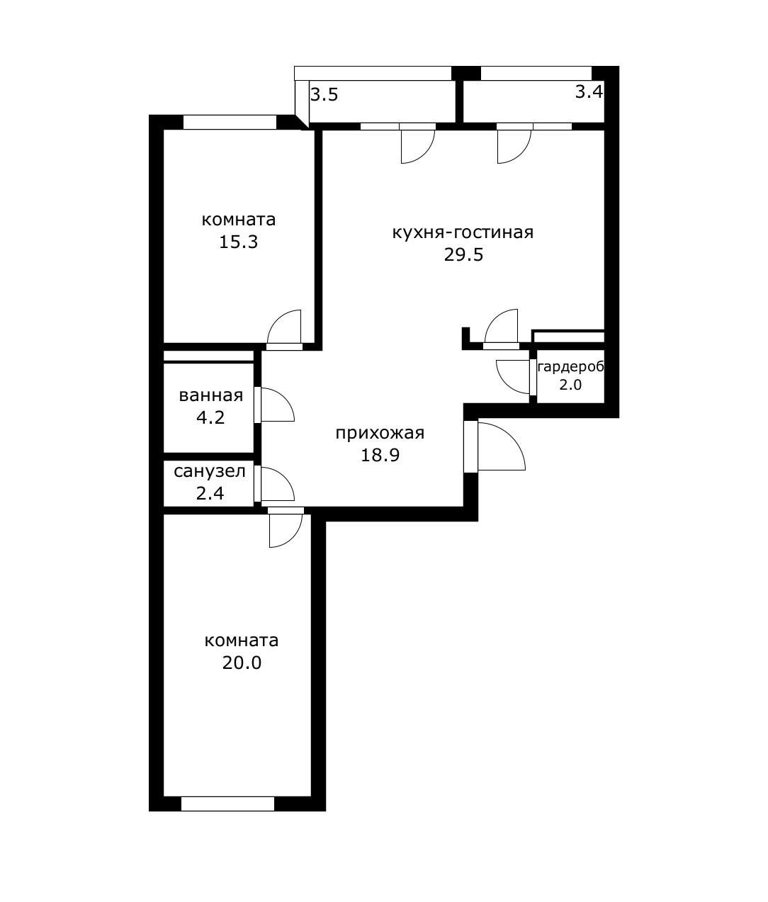 Фото №16: 3-комнатная квартира 99 м² - Краснодар, Прикубанский внутригородской округ, Солнечный, мкр. Фестивальный, ул. Яна Полуяна, 43