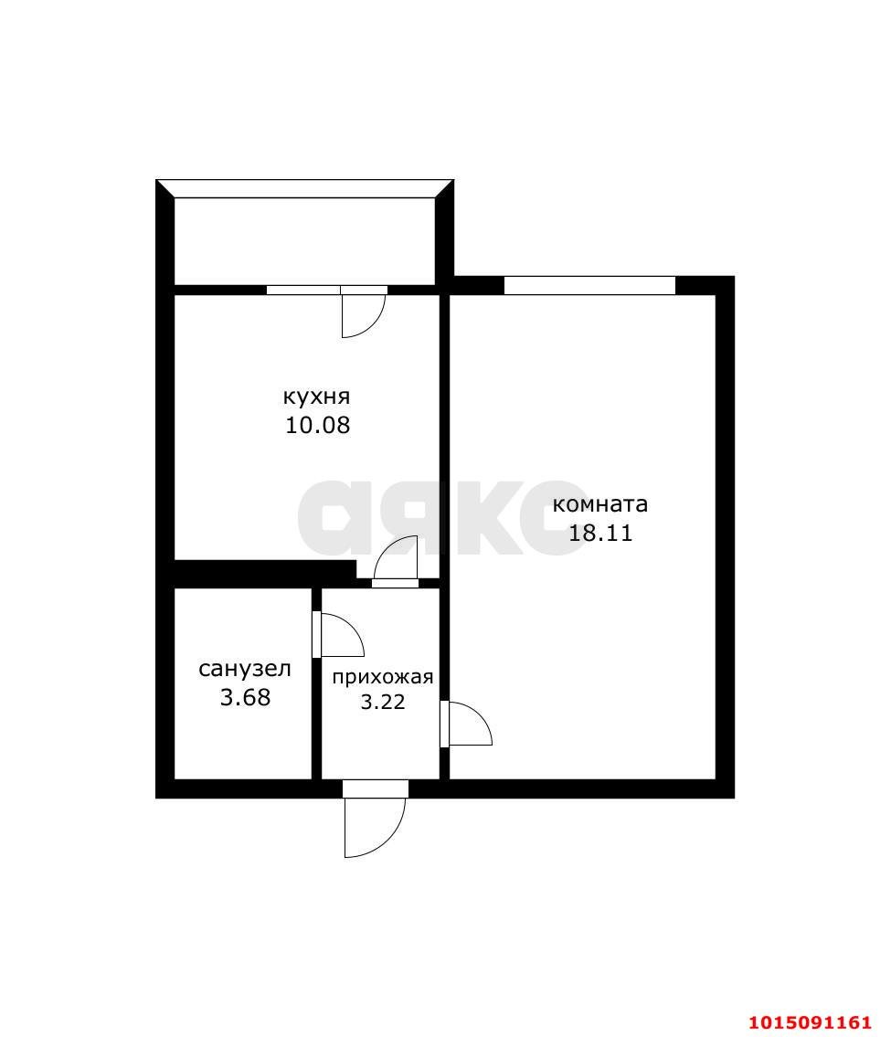 Фото №4: 1-комнатная квартира 35 м² - Краснодар, Гидростроителей, ул. Парусная, 20/2