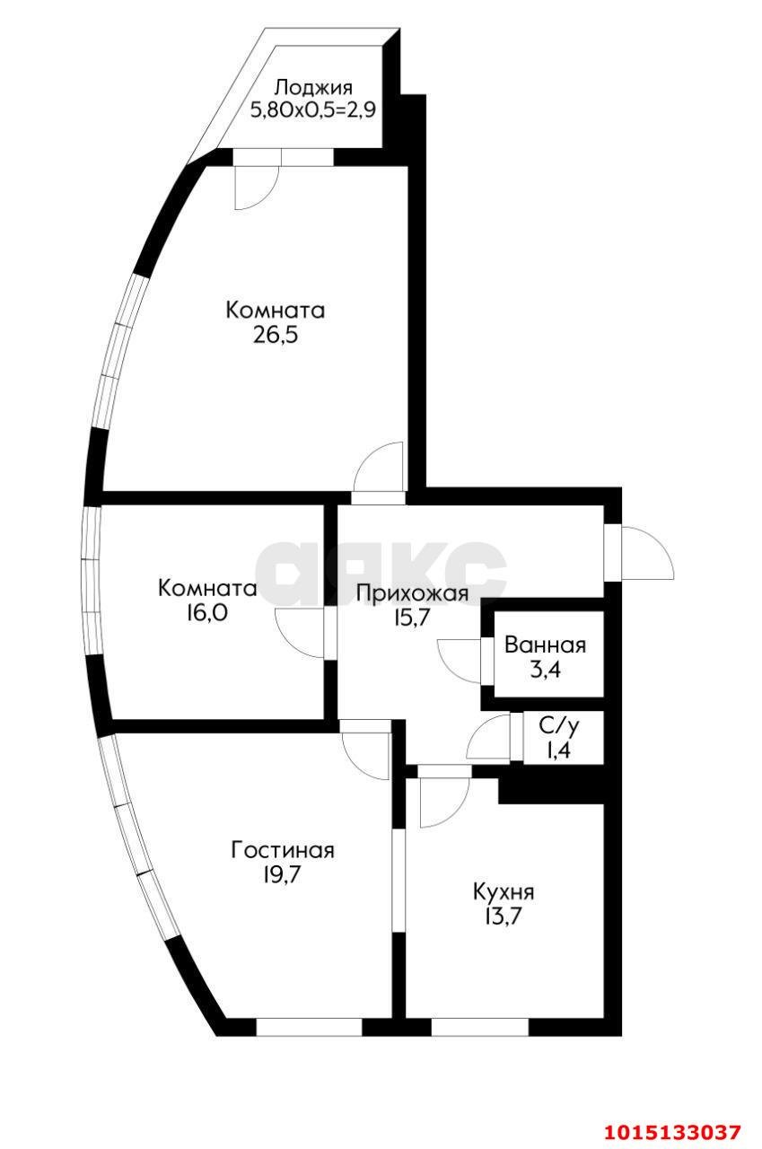 Фото №5: 3-комнатная квартира 103 м² - Краснодар, жилой комплекс Маршал, ул. Гаражная, 87