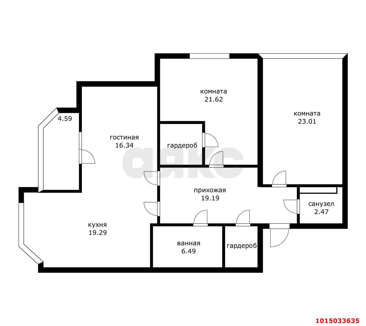 Фото №6: 3-комнатная квартира 106 м² - Краснодар, Центральный, ул. Октябрьская, 181/2