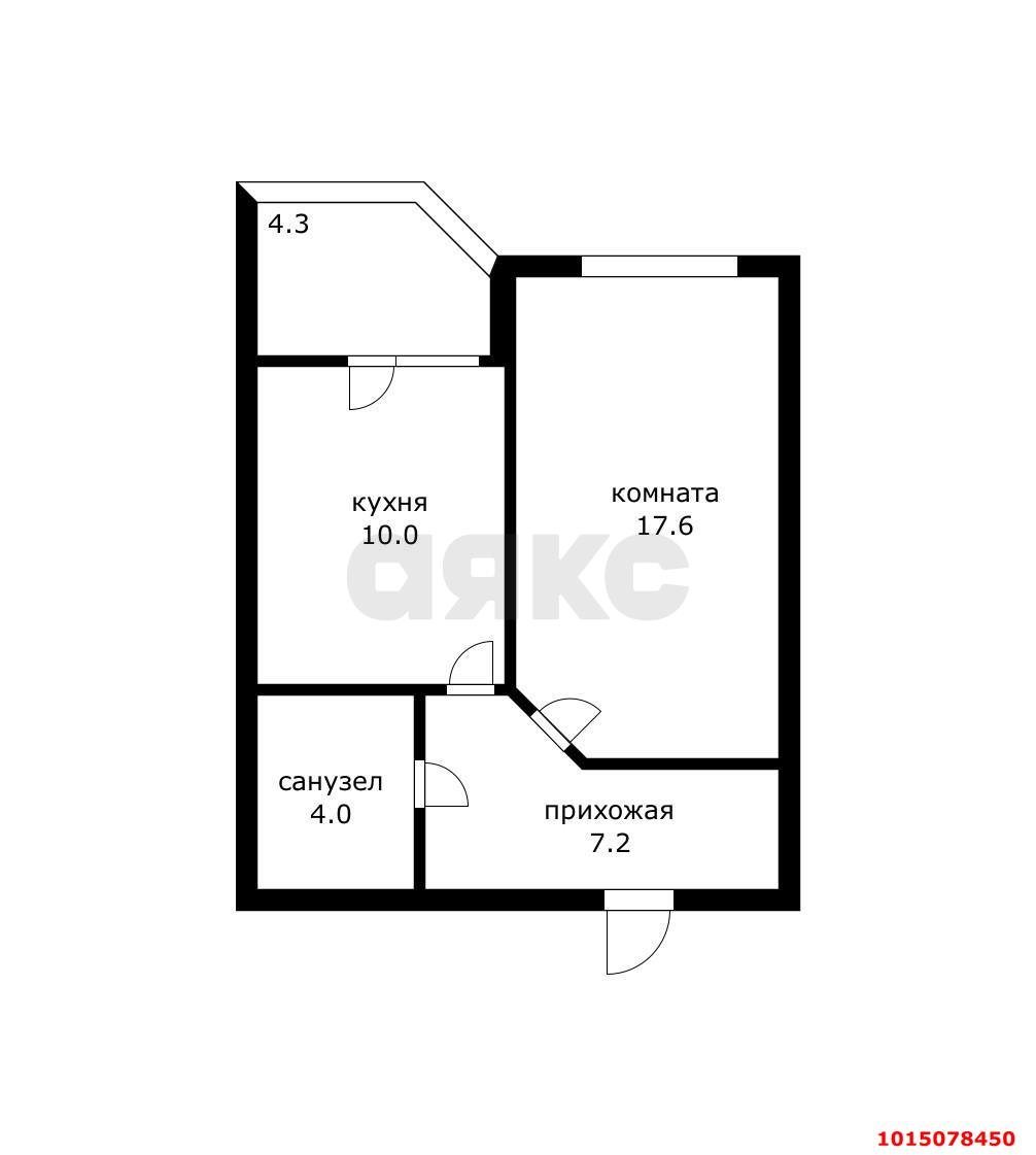 Фото №11: 1-комнатная квартира 43 м² - Знаменский, жилой комплекс Первомайский, ул. Первомайская, 36/1