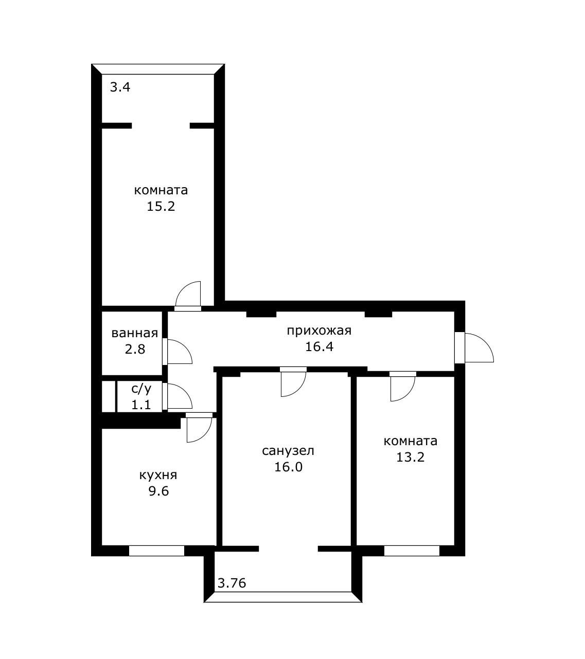 Фото №16: 3-комнатная квартира 74 м² - Краснодар, Прикубанский внутригородской округ, мкр. Военный городок № 109, ул. Кореновская, 73