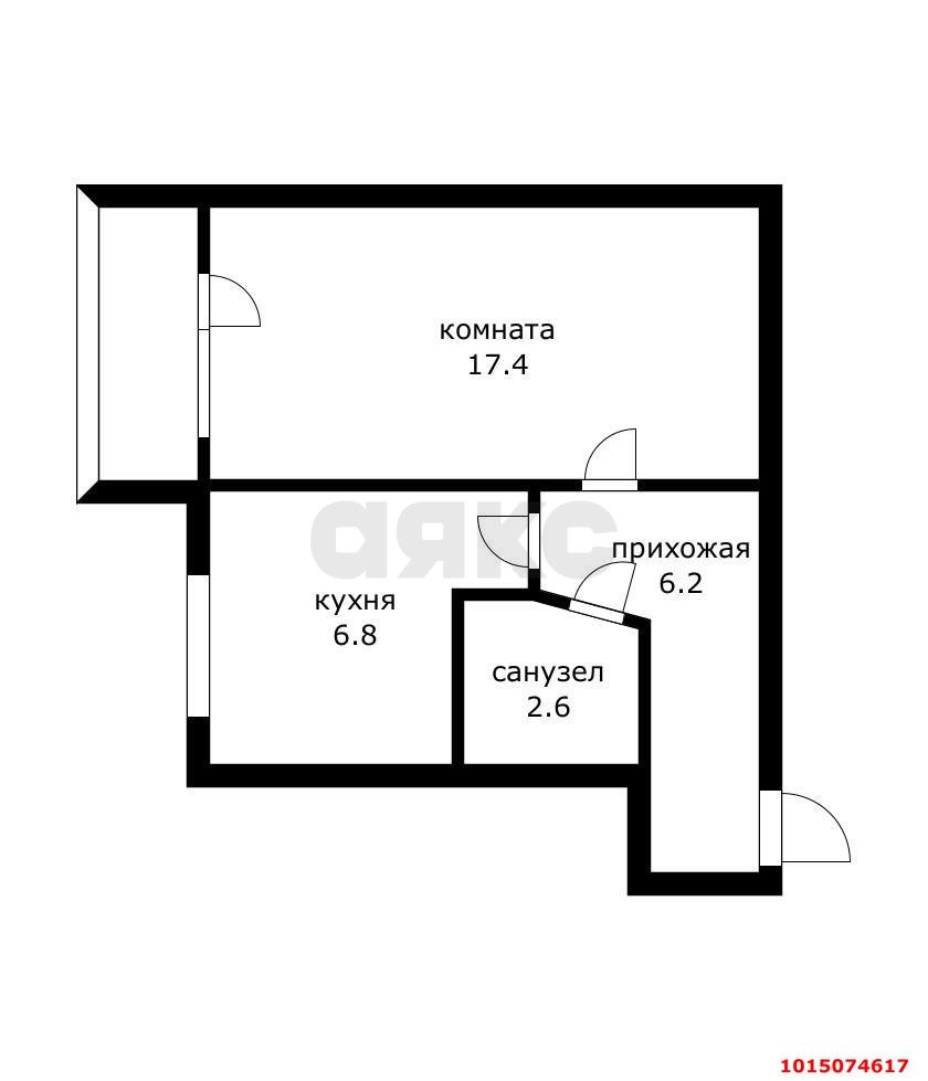 Фото №10: 1-комнатная квартира 33 м² - Краснодар, Фестивальный, ул. имени Тургенева, 136