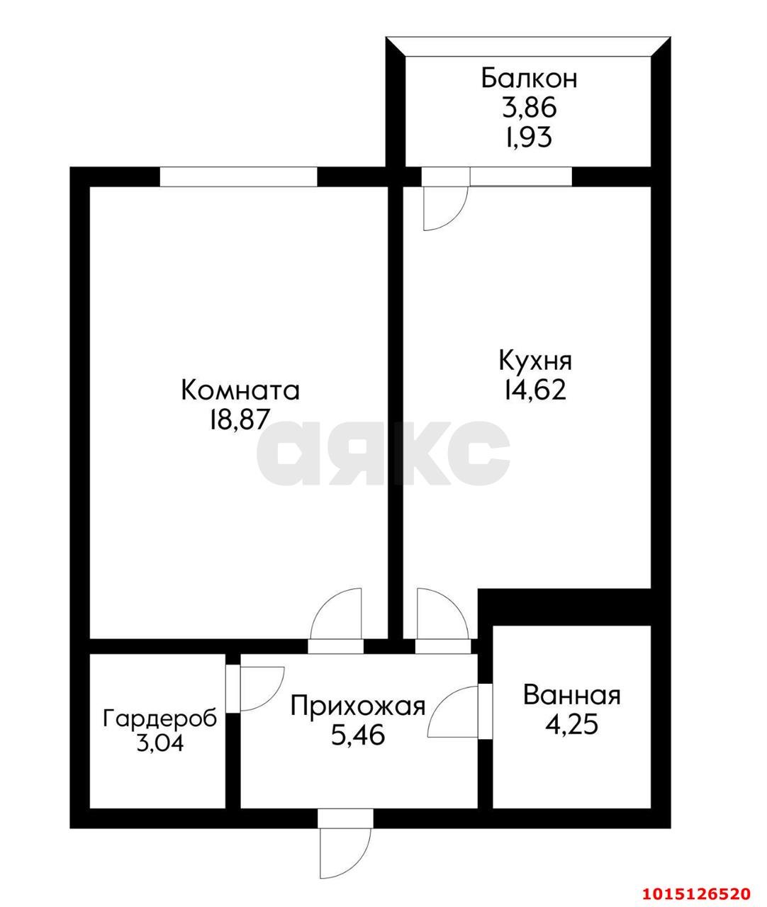 Фото №17: 1-комнатная квартира 44 м² - Краснодар, жилой комплекс Поющие Фонтаны, ул. имени Невкипелого, 10