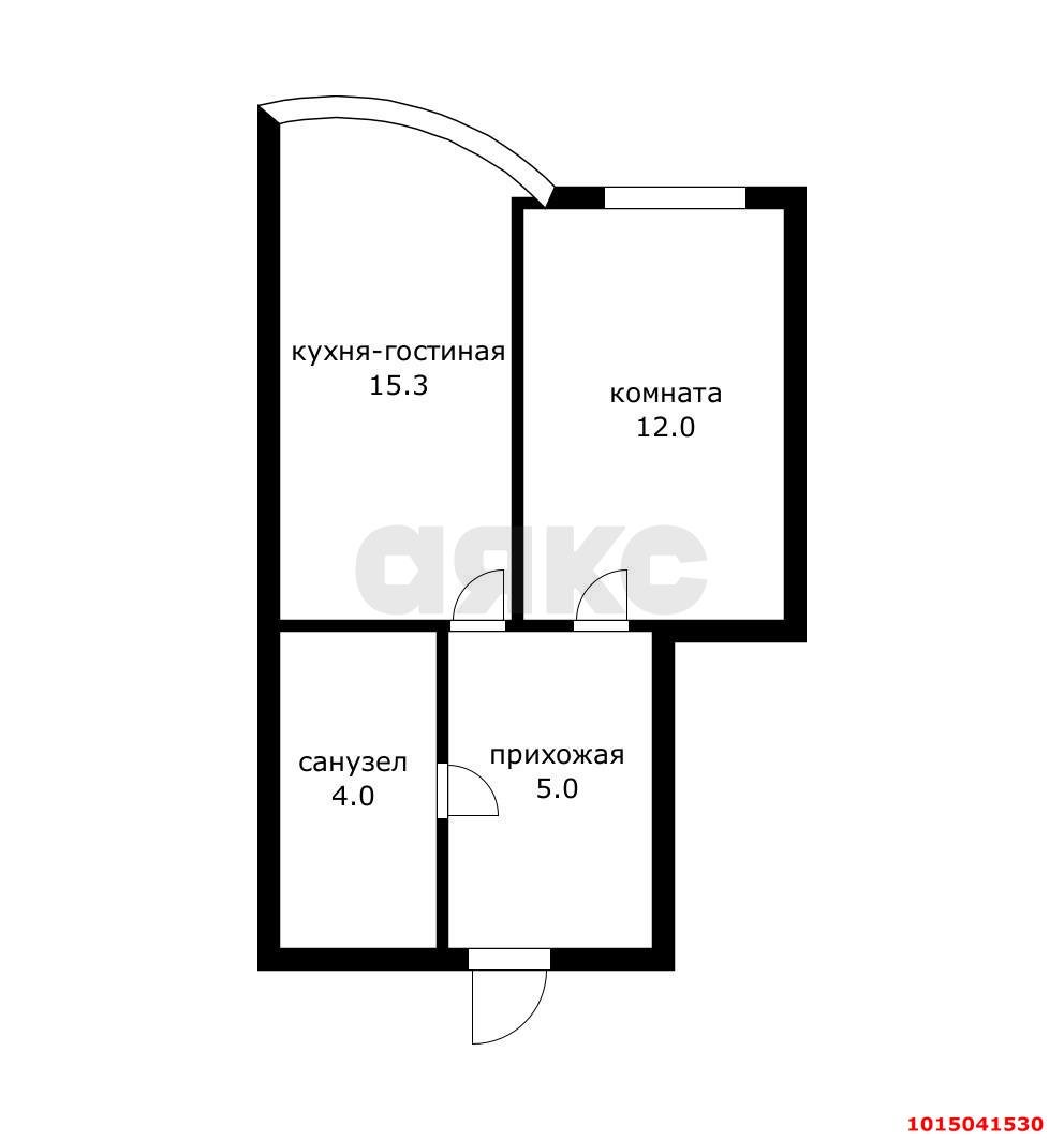 Фото №11: 1-комнатная квартира 36 м² - Краснодарский, жилой комплекс Параллели, 66к2